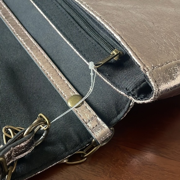 UNIVERSAL THREAD Flap Crossbody Bag - Metallic Bronze chain link purse New - Picture 5 of 9